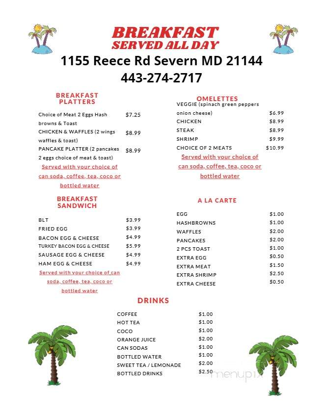 Taste Of The Island & Soul Food - Severn, MD menu_pic