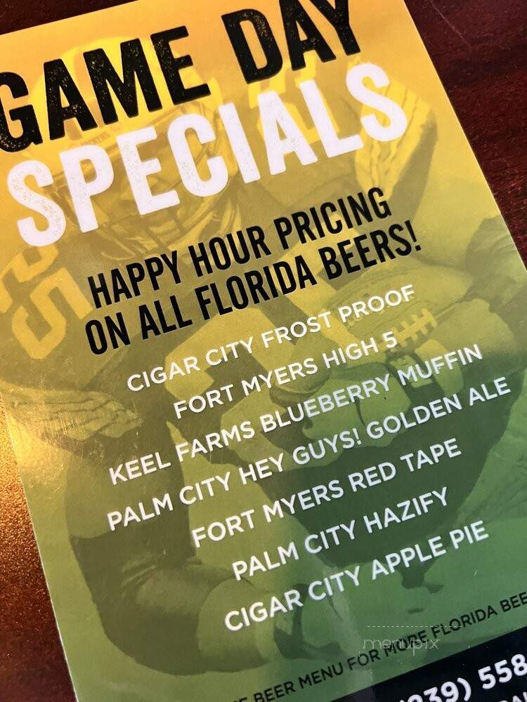 Keg & Cow - Cape Coral, FL menu_pic