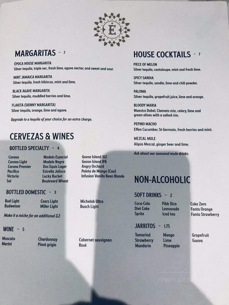 Epoca Cantina - Omaha, NE menu_pic