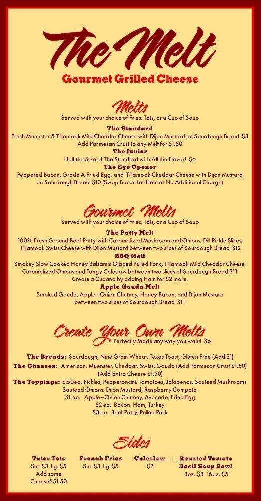 The Melt - Medford, OR menu_pic