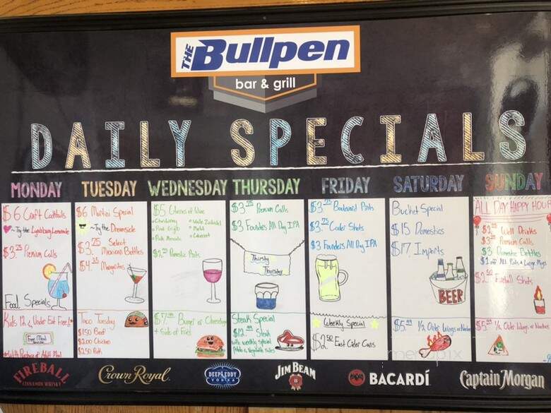 The Bullpen - Overland Park, KS menu_pic
