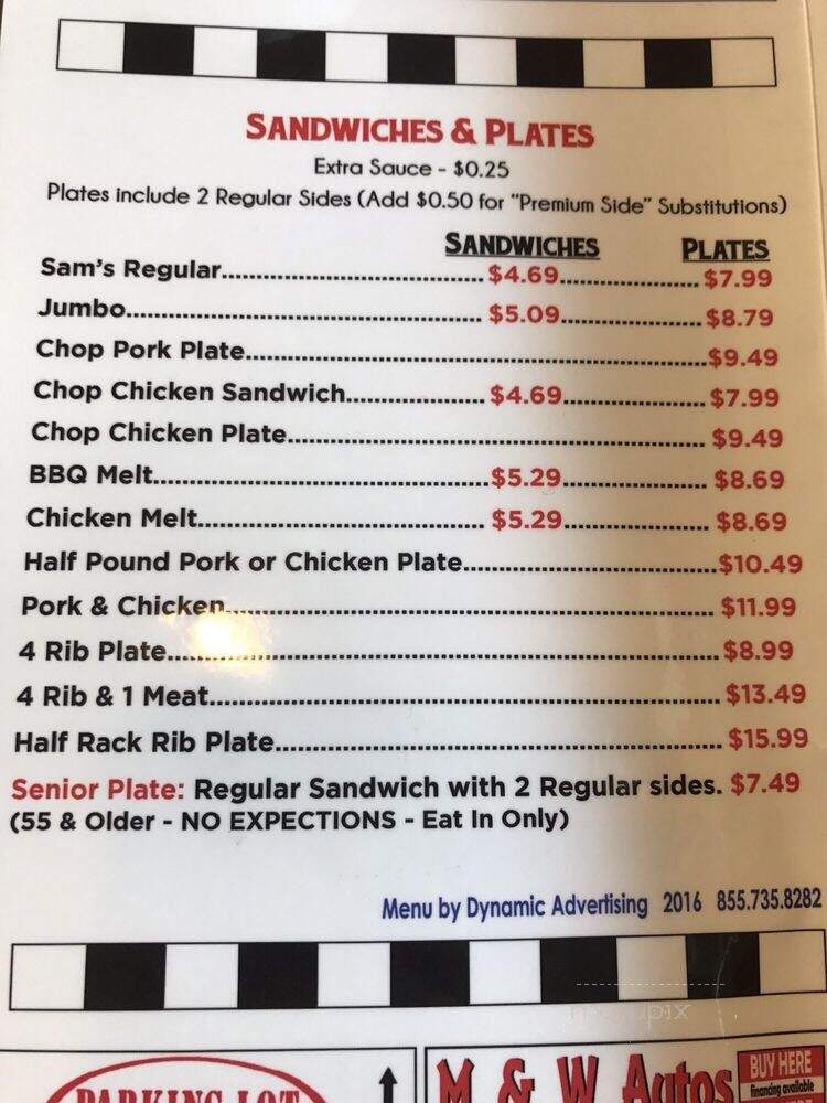 Little Pigs BBQ Restaurant - Spartanburg, SC menu_pic