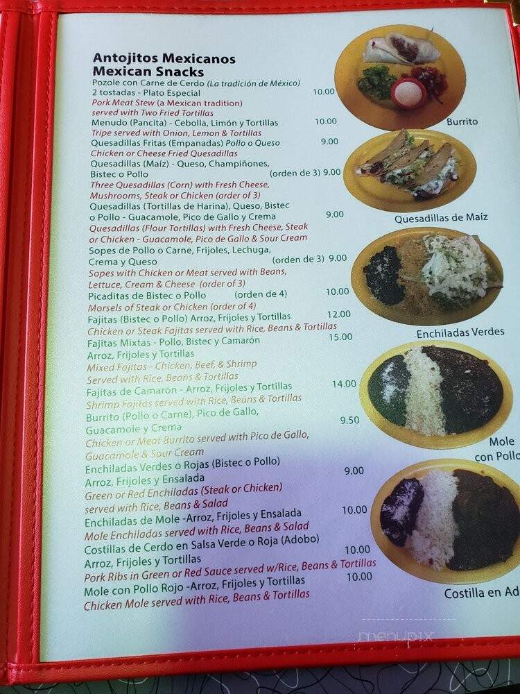 La Bamba Grill - Dover, NJ menu_pic