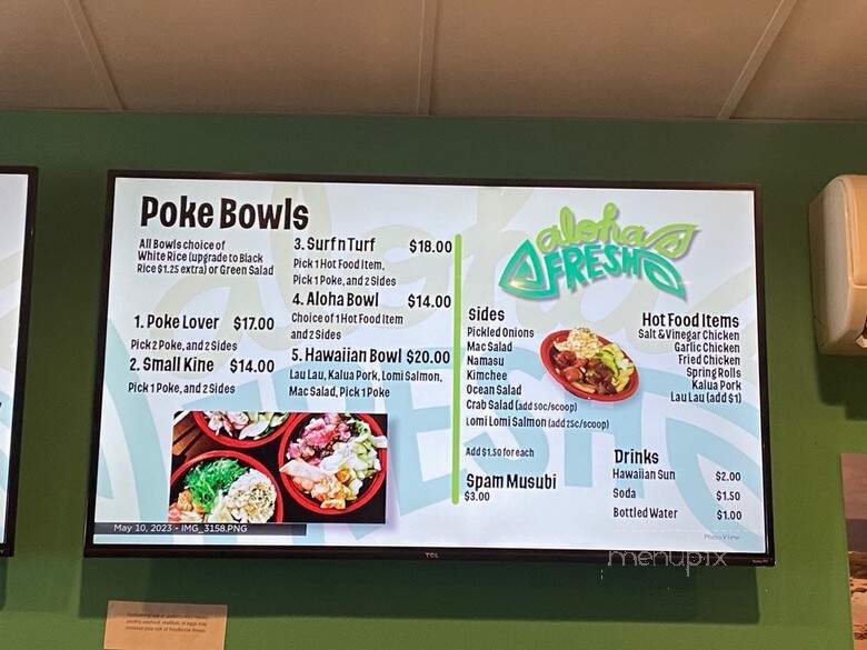 Aloha Fresh - San Jose, CA menu_pic