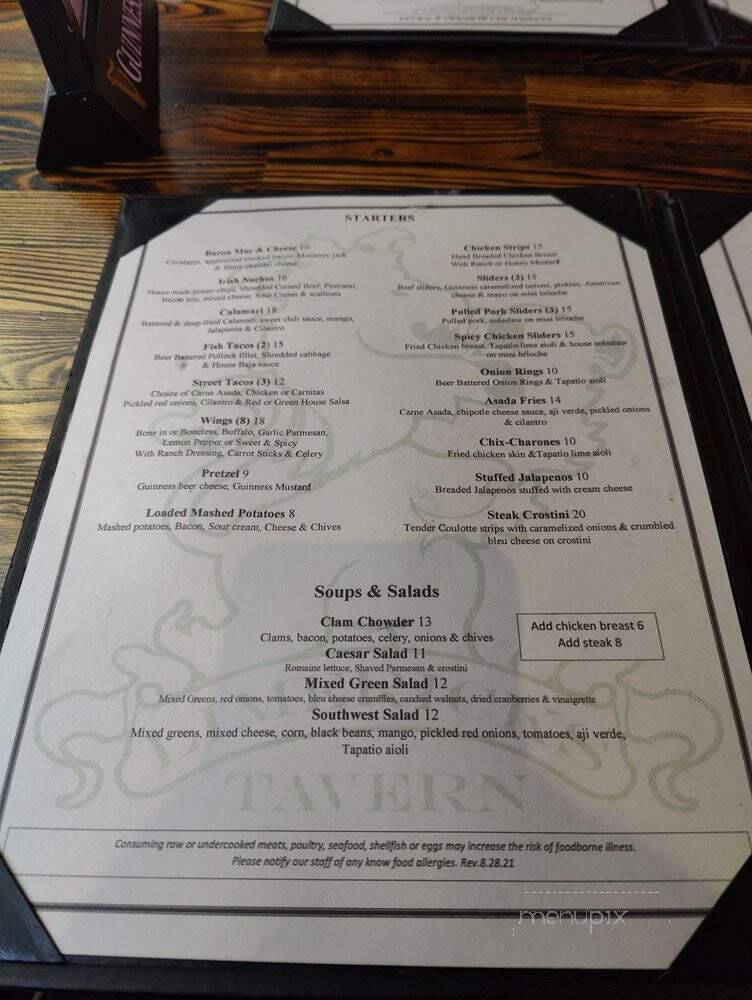 Limericks Tavern DTLA - Los Angeles, CA menu_pic