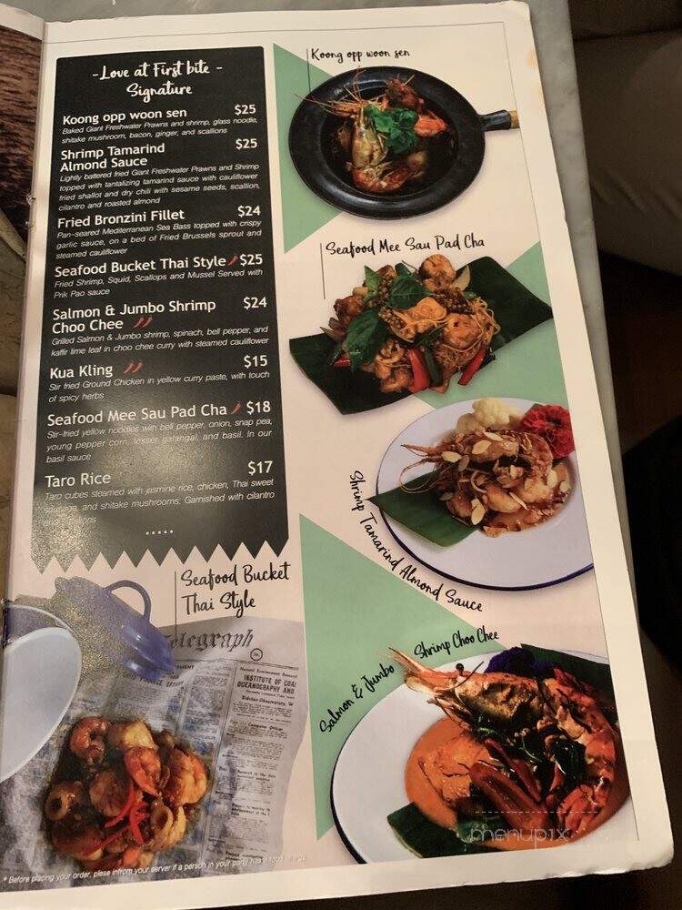 Love at First Bite Thai Kitchen and Bar - Lexington, MA menu_pic