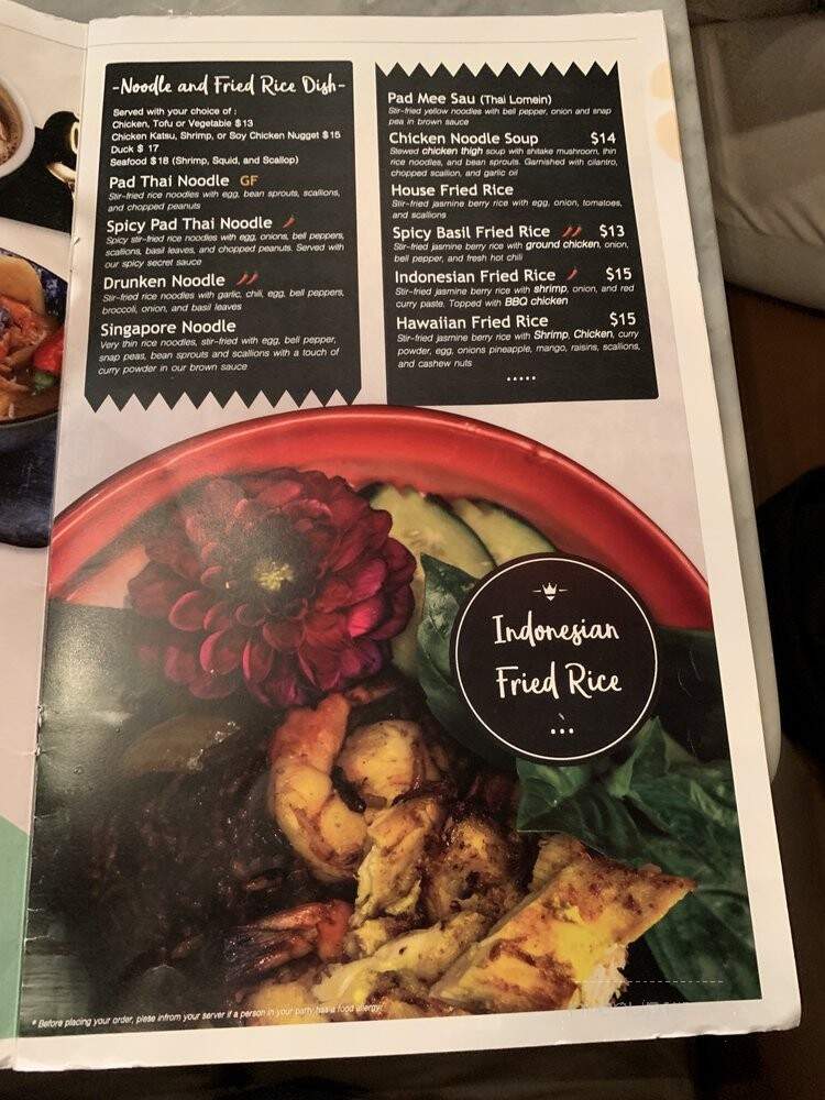 Love at First Bite Thai Kitchen and Bar - Lexington, MA menu_pic