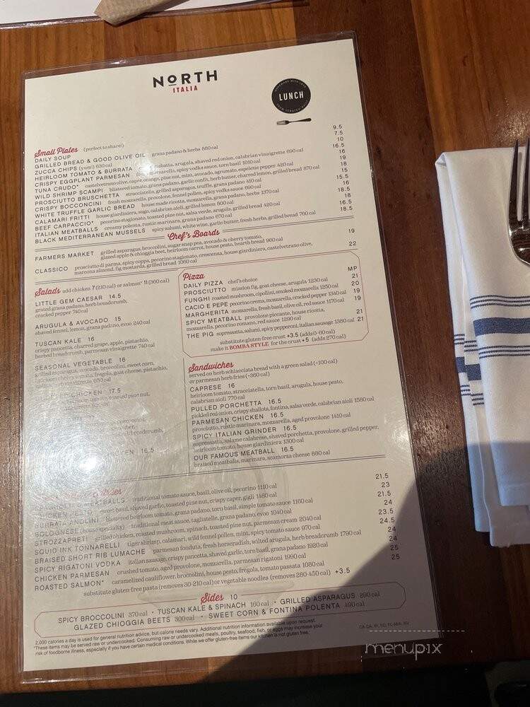 North Italia - Miami, FL menu_pic