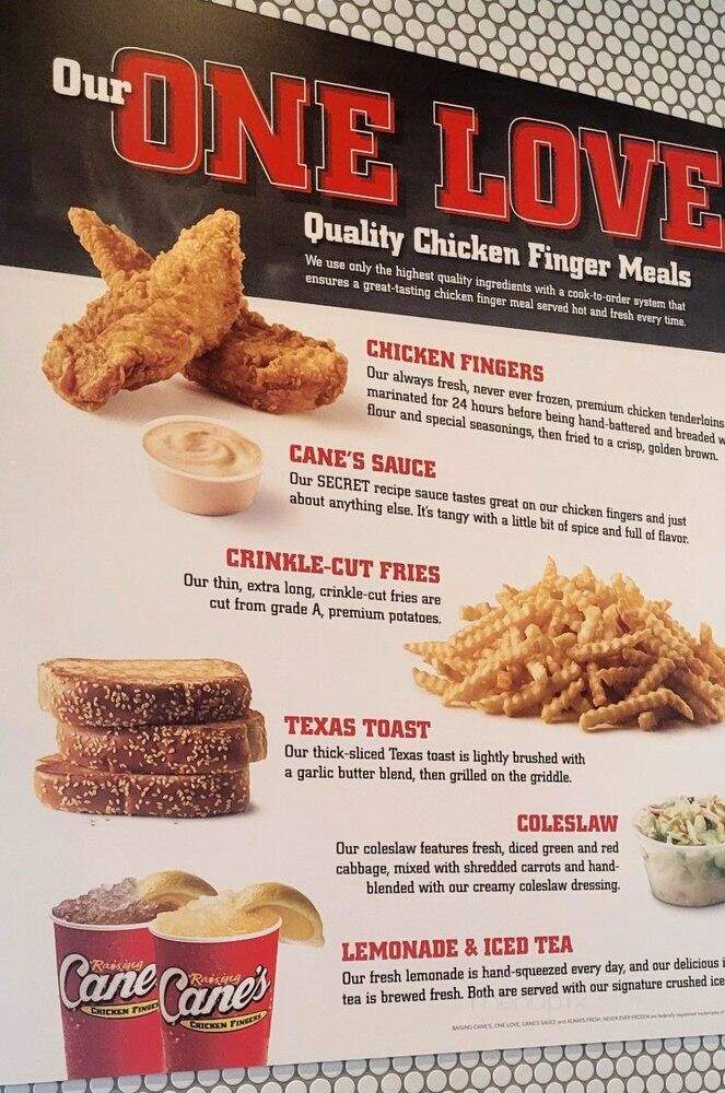 Raising Cane's Chicken Fingers - Pico Rivera, CA menu_pic