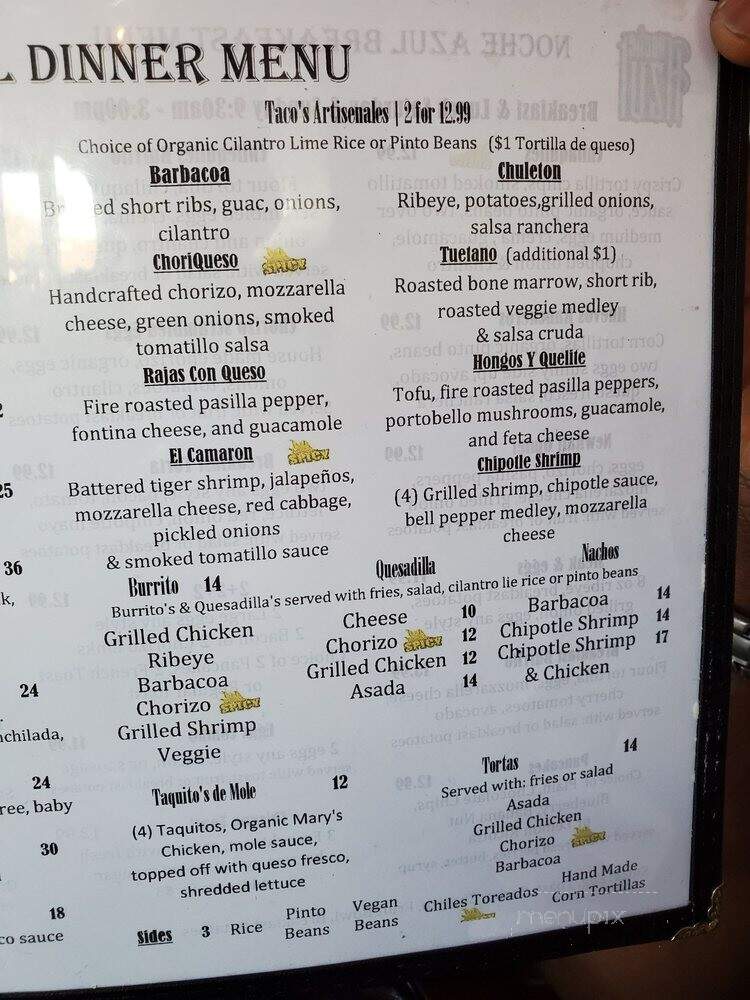 Noche Azul - Santa Clarita, CA menu_pic