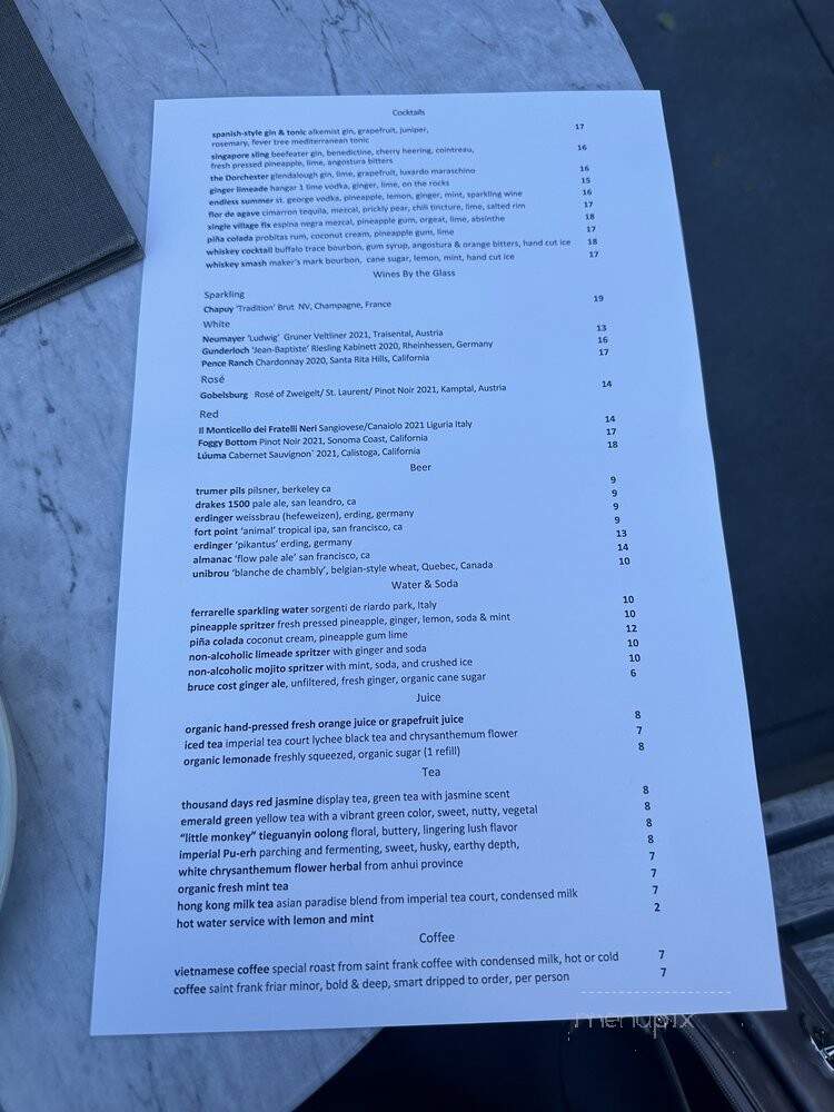 The Slanted Door San Ramon - San Ramon, CA menu_pic