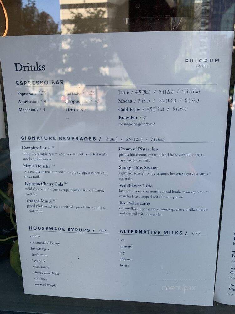 Fulcrum Cafe - Seattle, WA menu_pic