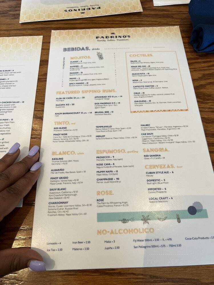Padrino's - Dania Beach, FL menu_pic