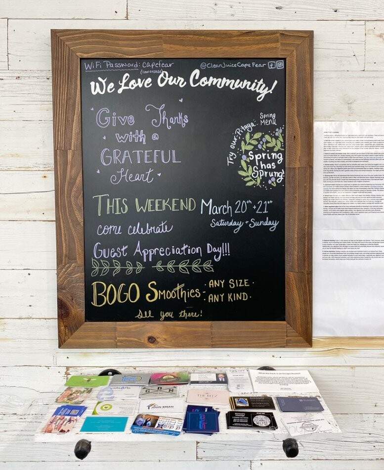 Clean Juice - Wilmington, NC menu_pic
