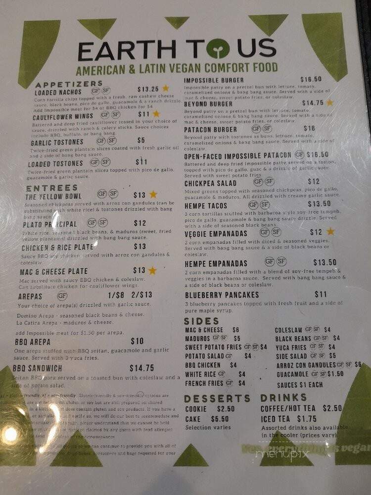 Earth To Us - Durham, NC menu_pic