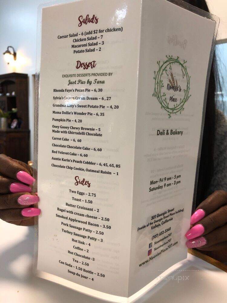 Noonie's Place - Vallejo, CA menu_pic