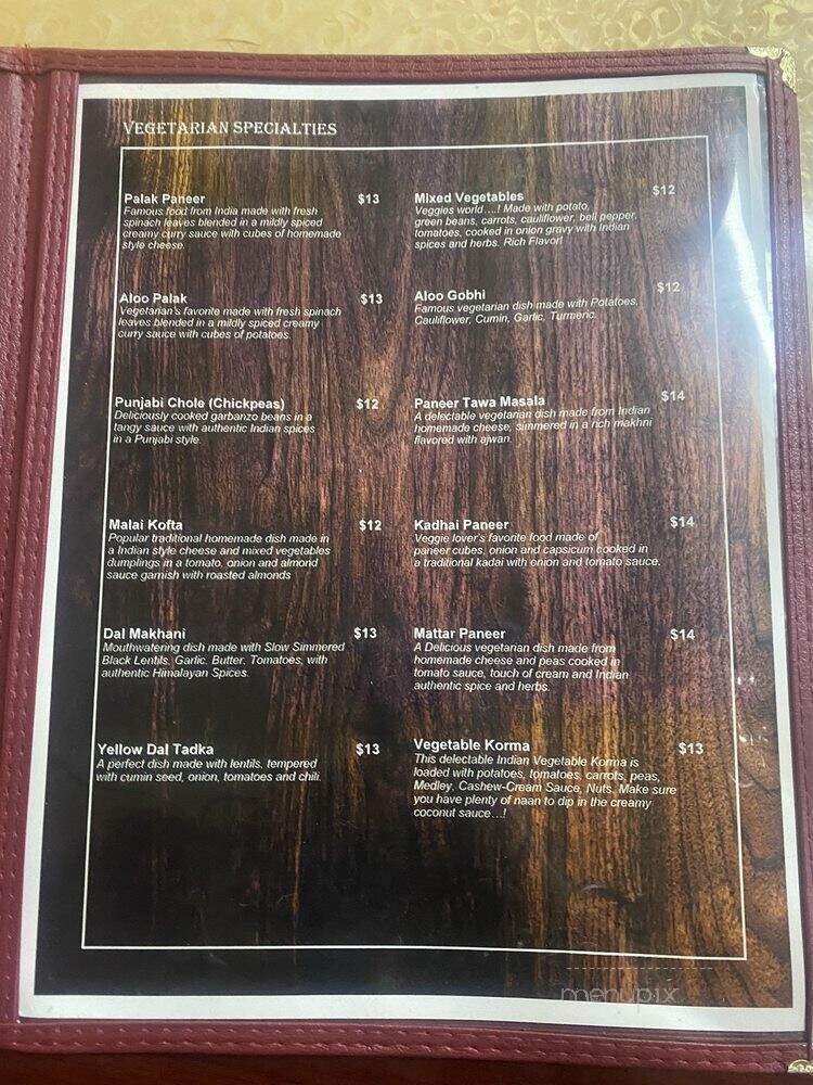 The Gurkha Bar And Grill - Euless, TX menu_pic