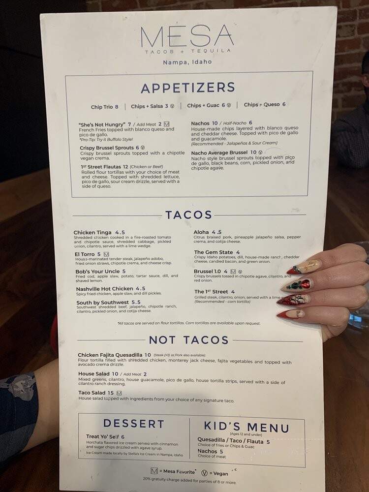 Mesa Tacos + Tequila - Nampa, ID menu_pic