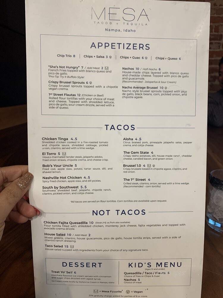 Mesa Tacos + Tequila - Nampa, ID menu_pic