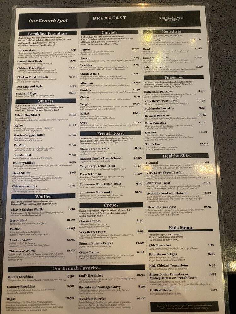 Our Brunch Spot - Keller, TX menu_pic