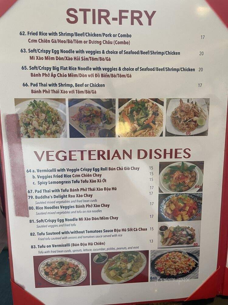 Saigon Noodles & Grill - Arlington, VA menu_pic