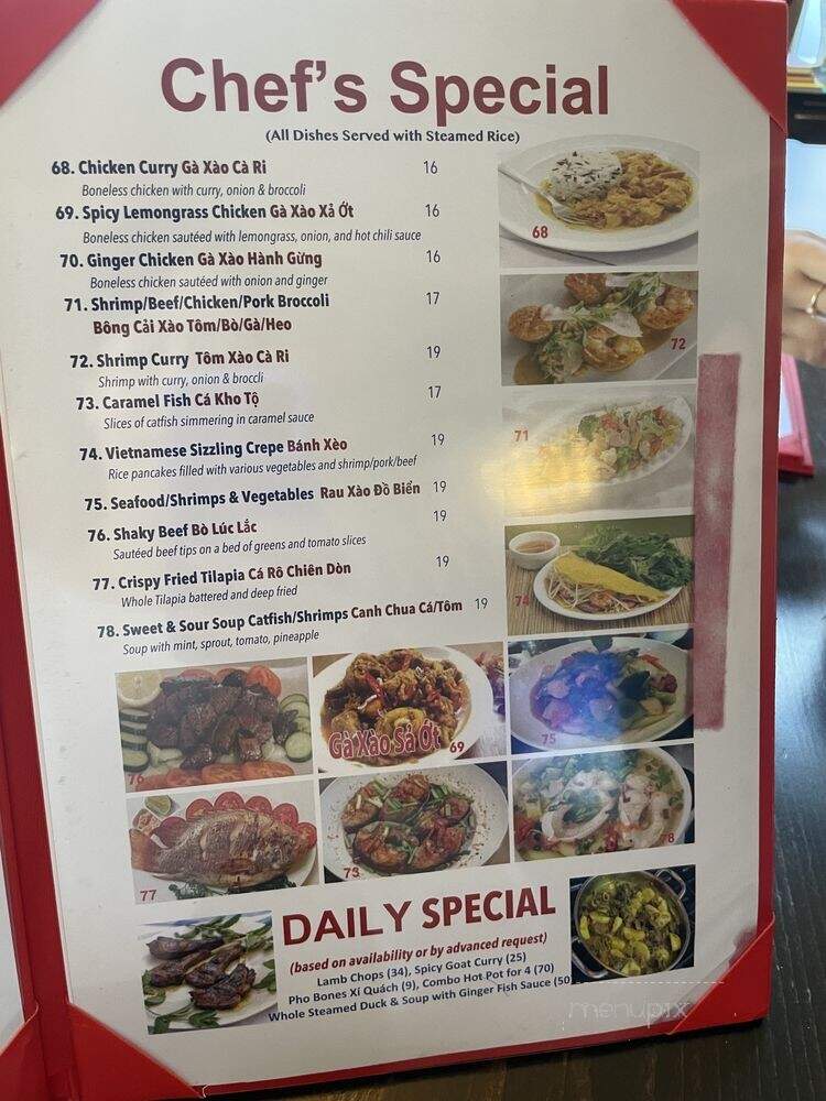 Saigon Noodles & Grill - Arlington, VA menu_pic