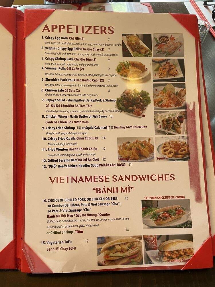 Saigon Noodles & Grill - Arlington, VA menu_pic