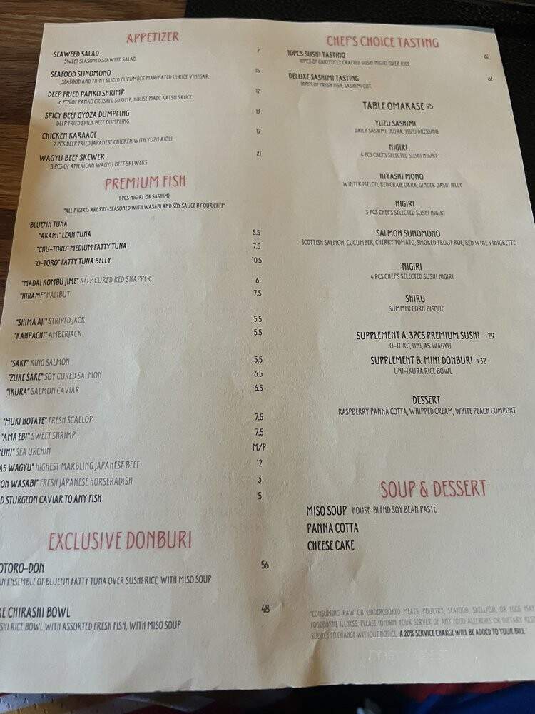 Sushi Ondo - San Francisco, CA menu_pic