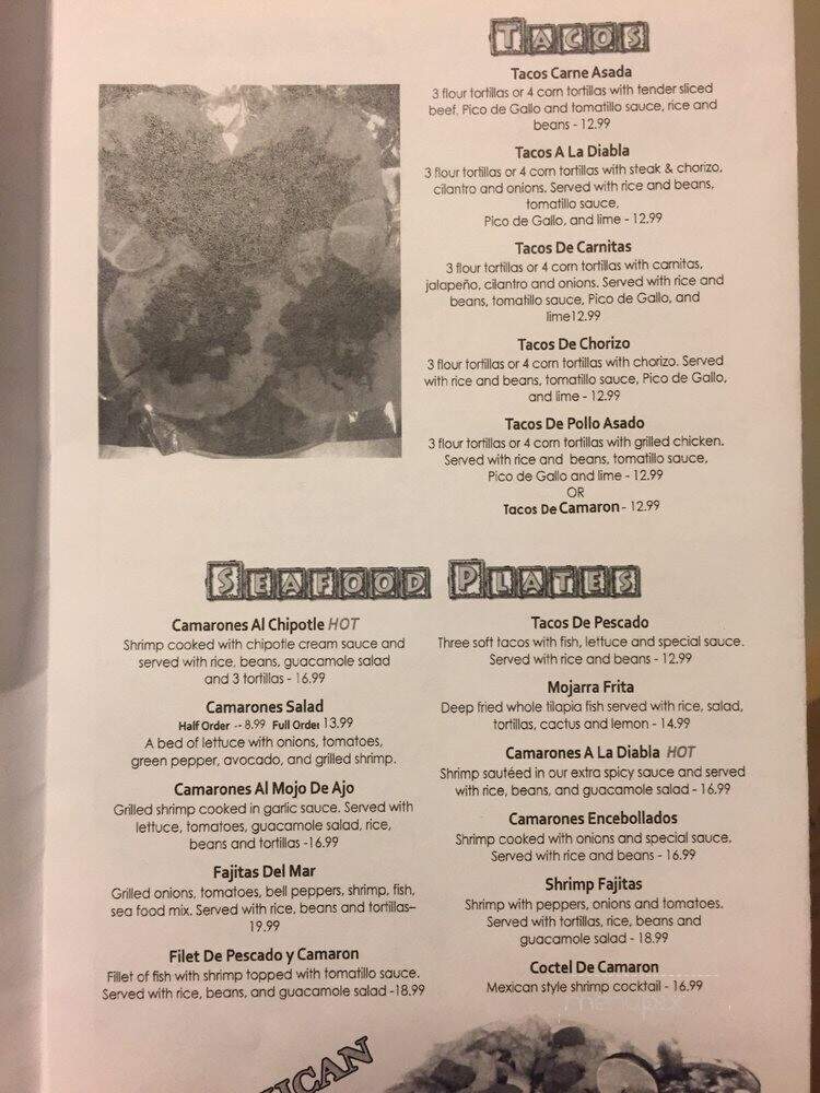 Mi Rancho - South Glens Falls, NY menu_pic