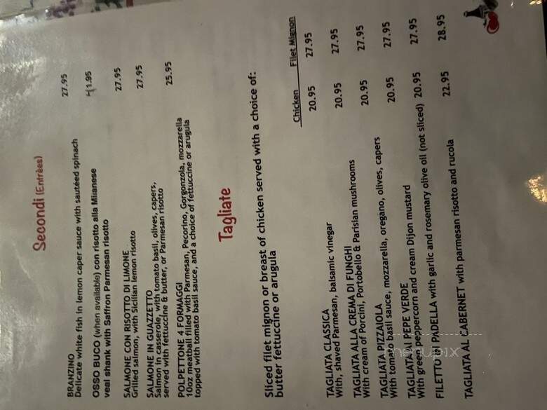 La Pergoletta - Los Angeles, CA menu_pic