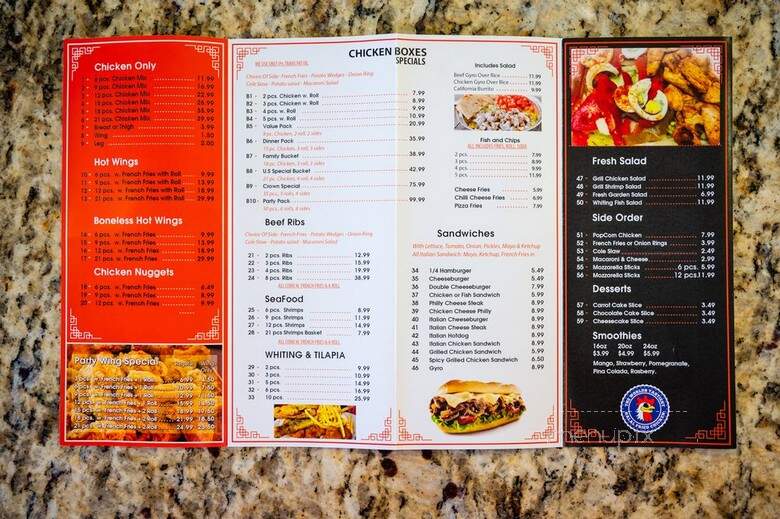 Us Fried Chicken - Las Vegas, NV menu_pic