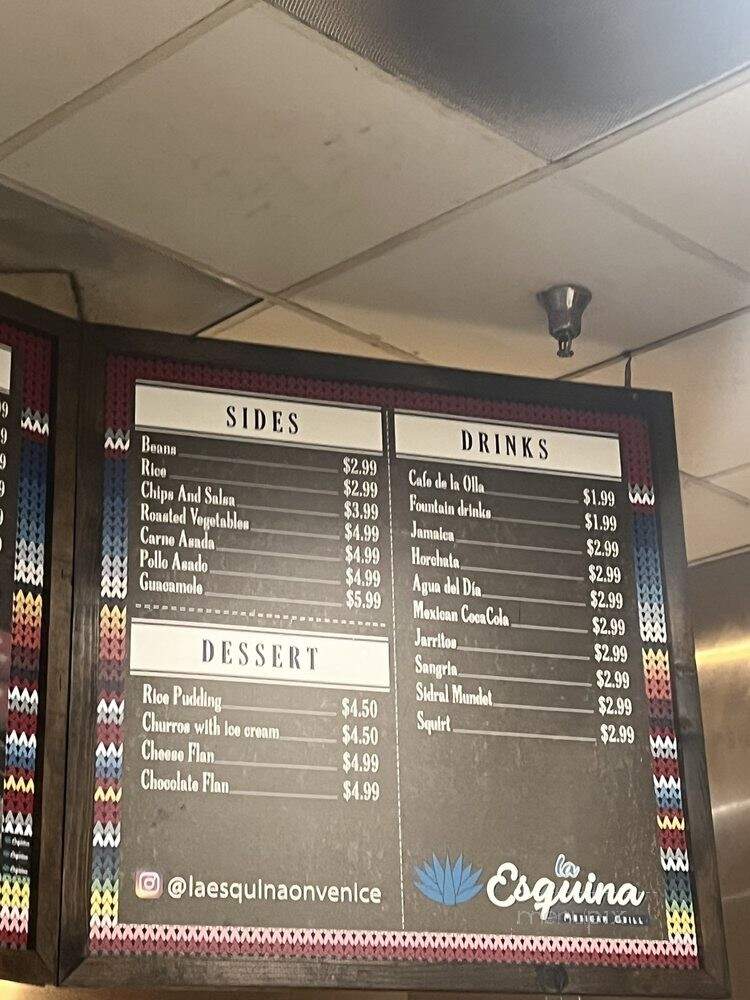 La Esquina - Los Angeles, CA menu_pic