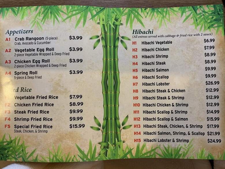 Hibachi Express - Columbus, OH menu_pic