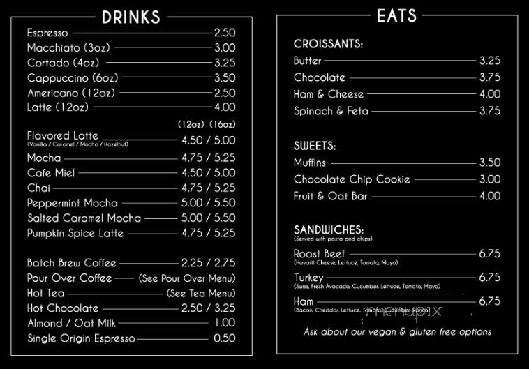 Wildroast Coffee Co - Grandville, MI menu_pic