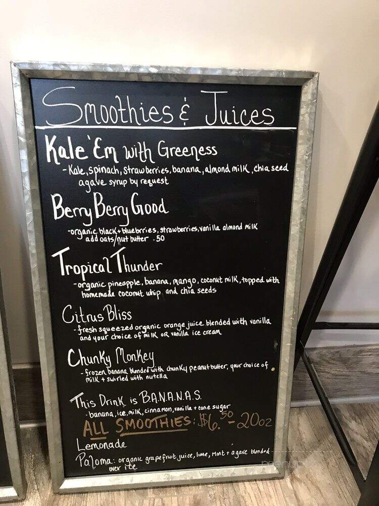 Soul Rebel Coffee - Calistoga, CA menu_pic