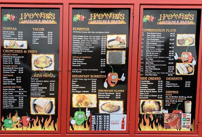 Habaneros - Tualatin, OR menu_pic