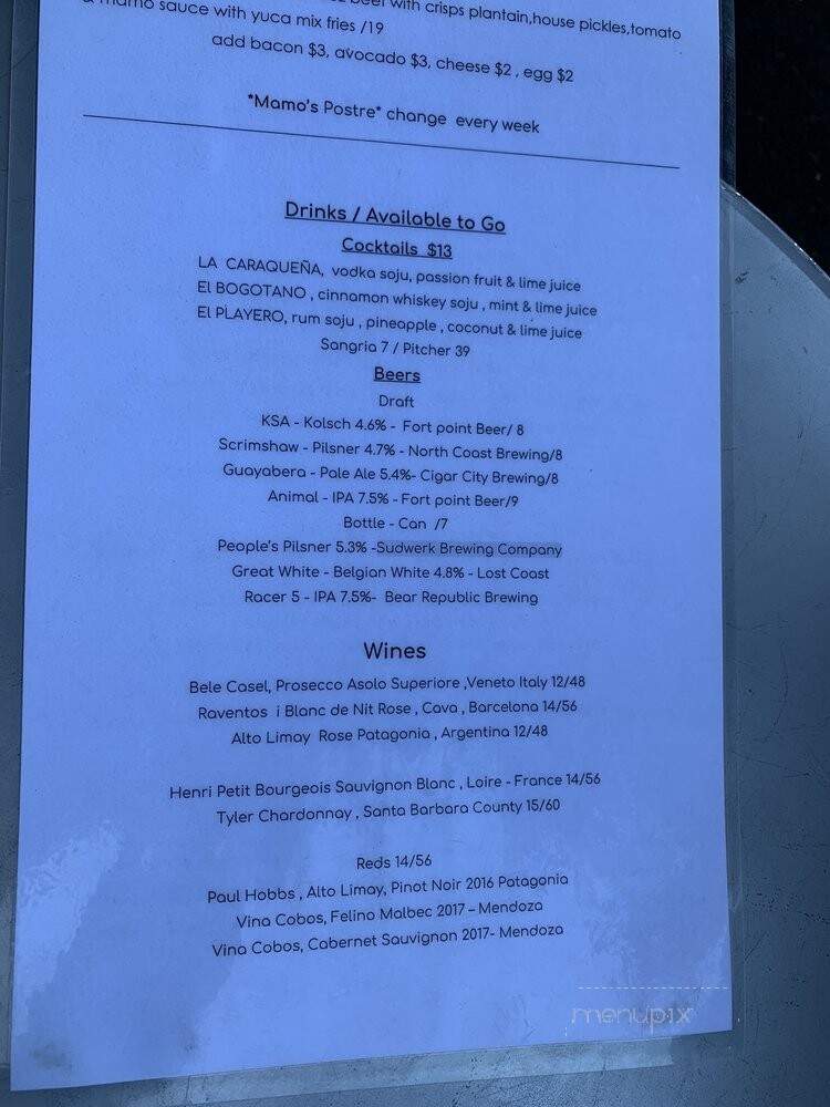MaMo - San Francisco, CA menu_pic