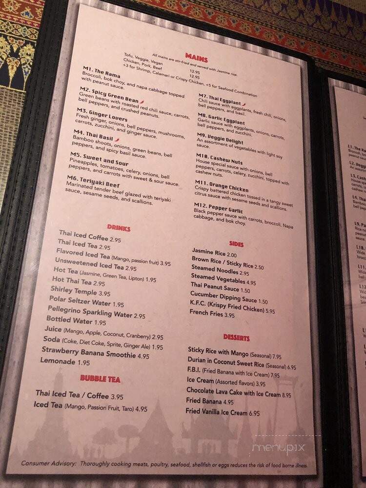 Sala Thai Street Food - Bloomfield, CT menu_pic