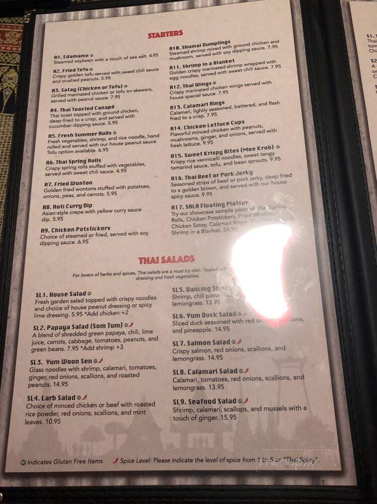 Sala Thai Street Food - Bloomfield, CT menu_pic