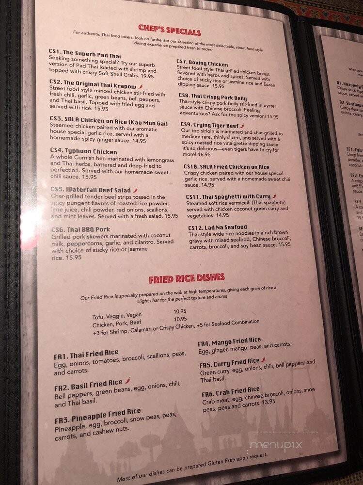 Sala Thai Street Food - Bloomfield, CT menu_pic