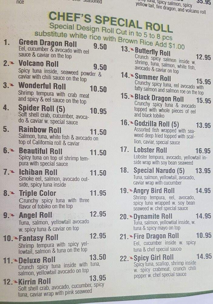 Ichiban Hibachi Steak House 2 - East Stroudsburg, PA menu_pic