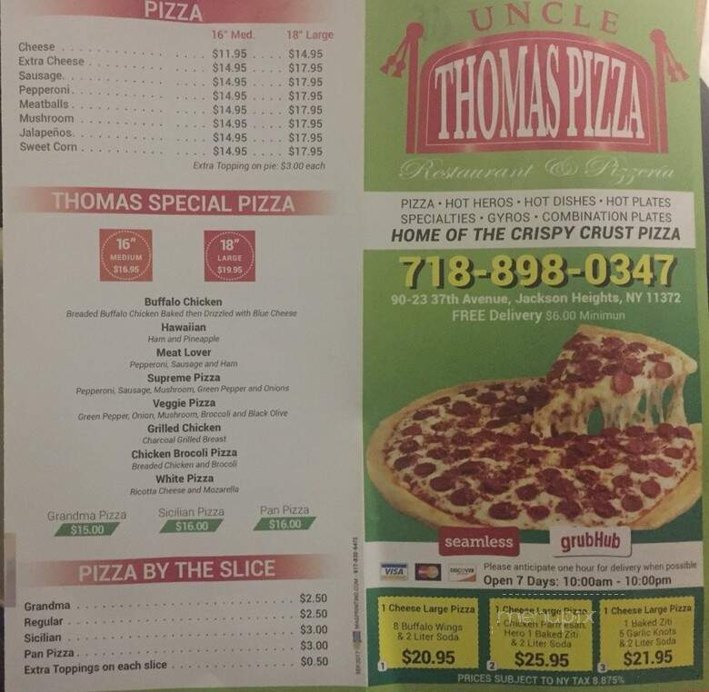 Uncle Thomas Pizza - Queens, NY