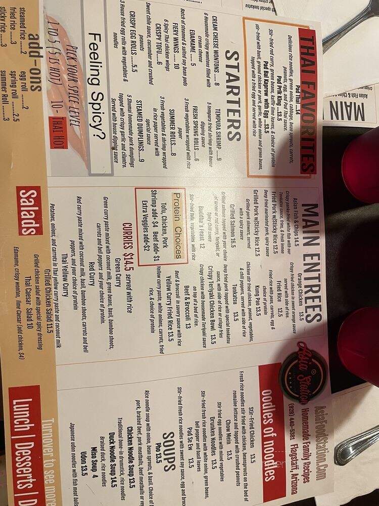 Asia Station - Flagstaff, AZ menu_pic