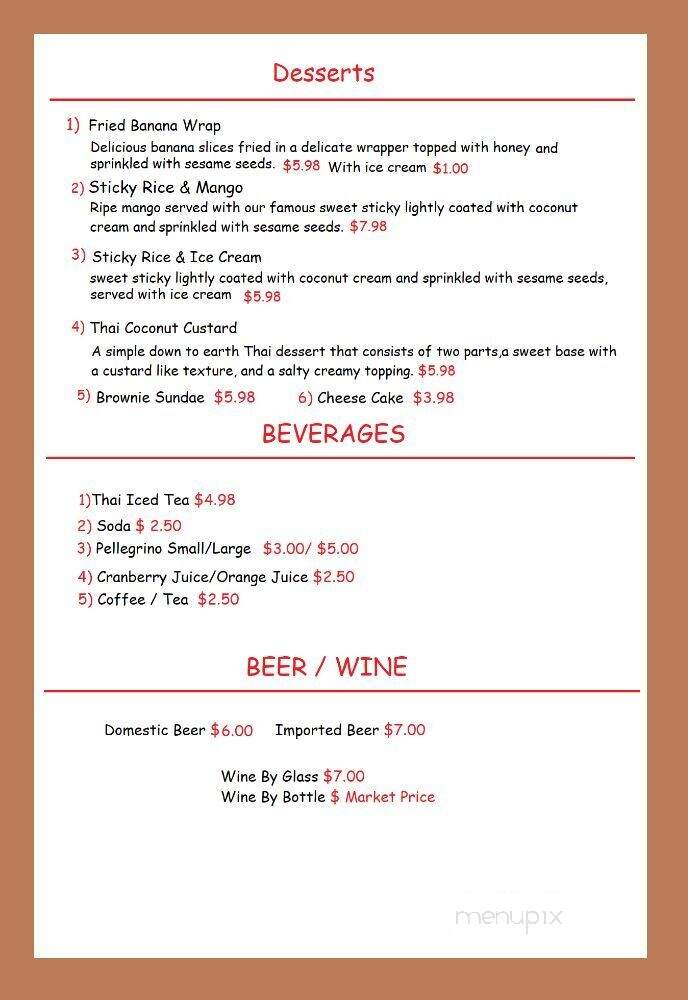 Thailicious catering - Fishkill, NY menu_pic