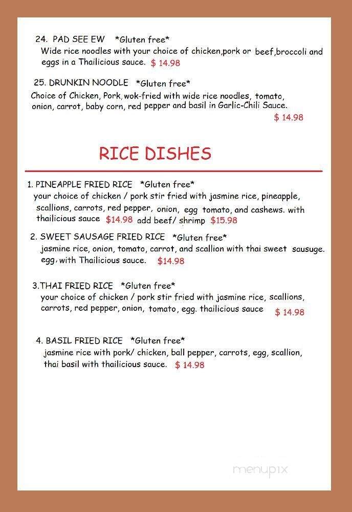 Thailicious catering - Fishkill, NY menu_pic