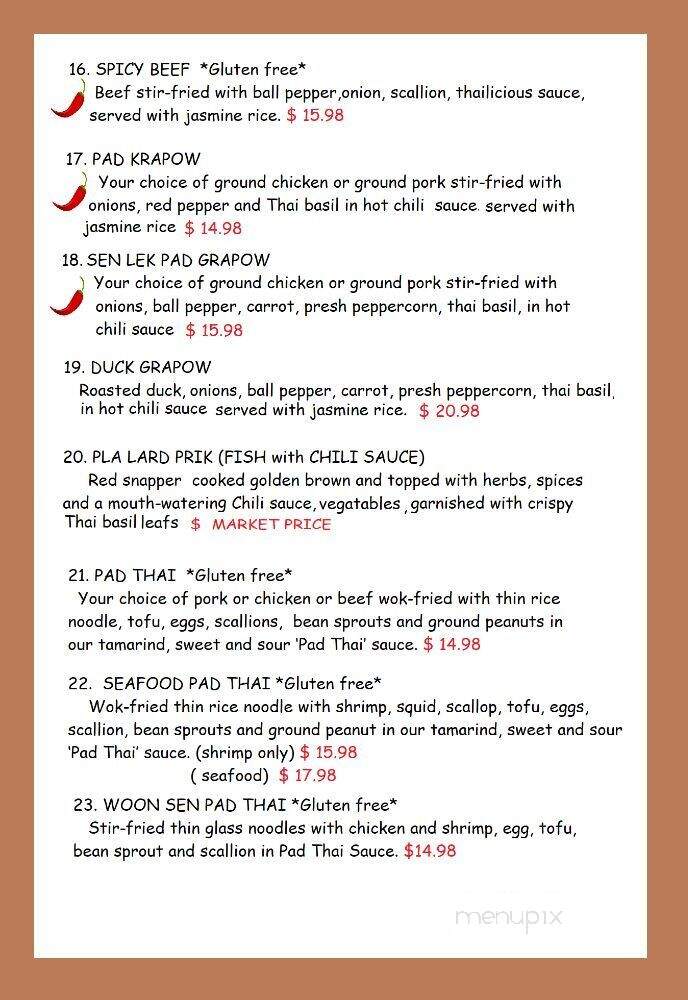 Thailicious catering - Fishkill, NY menu_pic