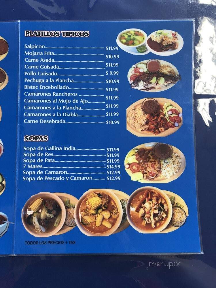 Paseo El Dorado - Los Angeles, CA menu_pic