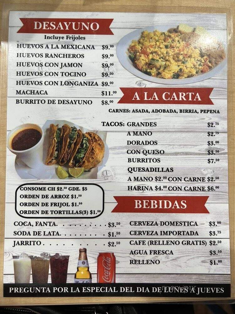 Birrieria El Taco Solito - Fresno, CA menu_pic