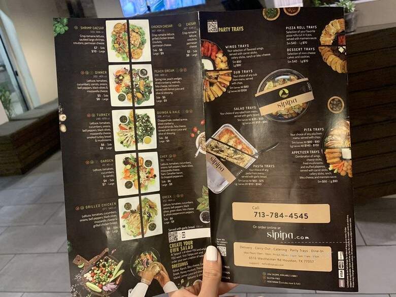 Sipipa - Houston, TX menu_pic