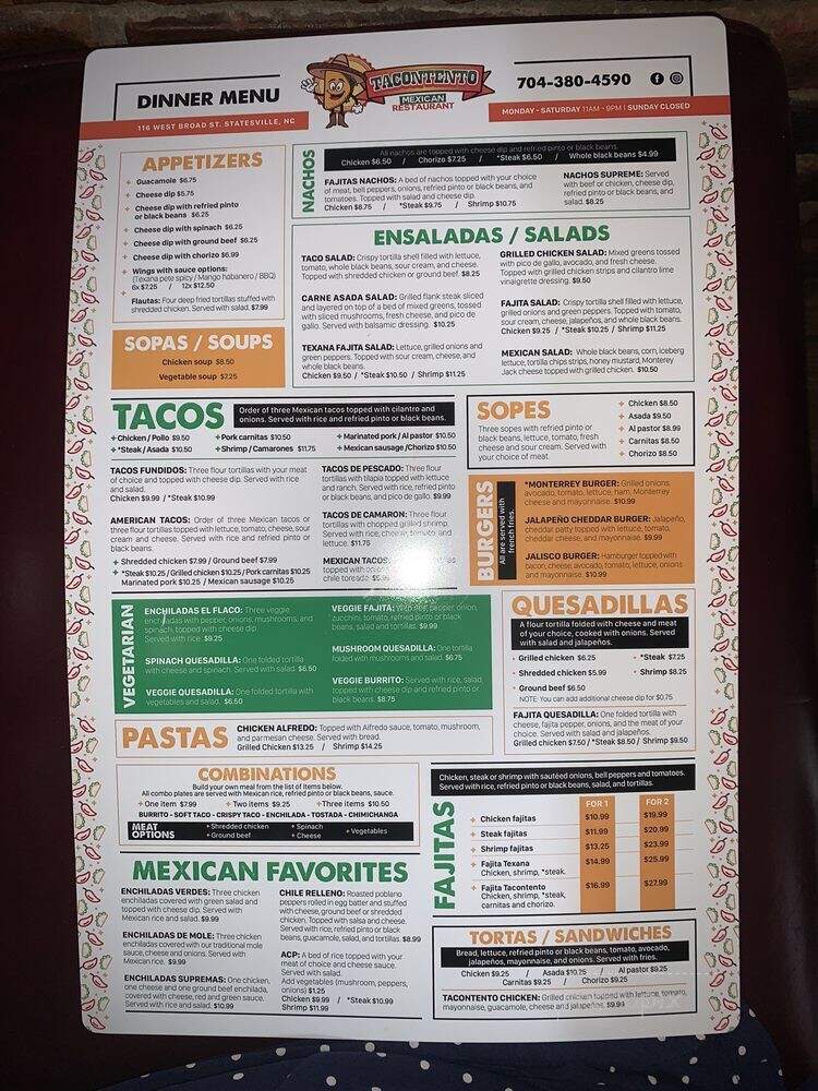 Tacontento Mexican Restaurant - Statesville, NC